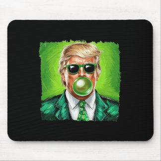 Mousepad Trump Blowing Bubble Gum St. Patrick's Day Green S
