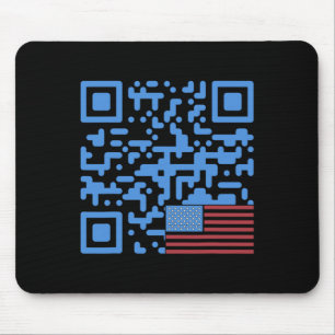 Mousepad Trump Dance Qr Code Vintage Usa Flag Trump -elepha