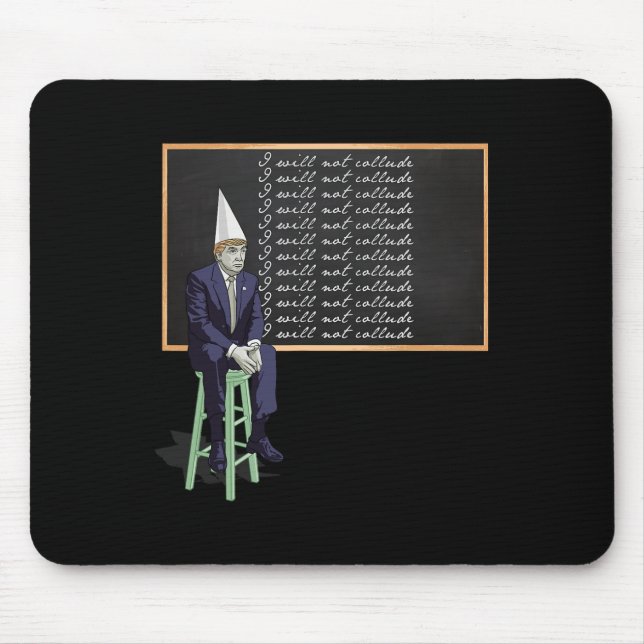 Mousepad Trump De Chapéu De Burro 'Eu Não Vou Colaborar' Tr (Frente)