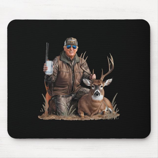 Mousepad Trump Deer Caça Donald Trump Old School Camoufl (Frente)