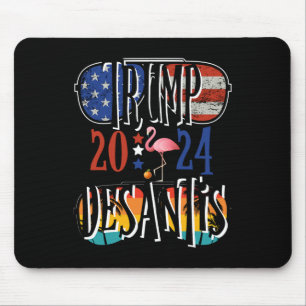 Mousepad Trump Desantis Eleição Bandeira Americana Flamingo