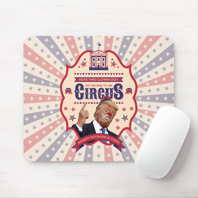 Mousepad Trump É Um Palhaço - Vintage Circus Poster (Com mouse)
