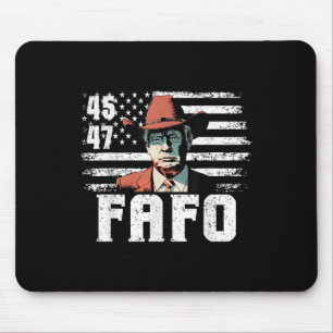 Mousepad Trump Fafo Us Flag Funny Trump 4 De Julho