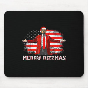 Mousepad Trump Feliz Rizzmas Engraçado Dança Humorística Ch