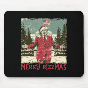 Mousepad Trump Feliz Rizzmas Engraçado Dança Humorística Ch
