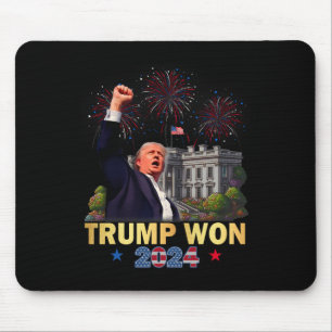 Mousepad Trump Ganhou 2024 Presidente 47 Da Casa Branca Don