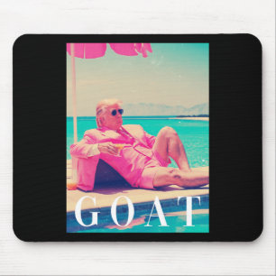 Mousepad Trump Goat Summer 2024 Retro Funny Pink Donald Tru