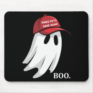 Mousepad Trump Halloween Ghost Boo Make Pets Save Novamente