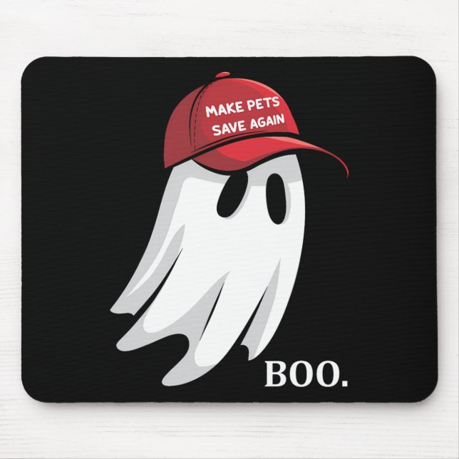 Mousepad Trump Halloween Ghost Boo Make Pets Save Novamente (Frente)