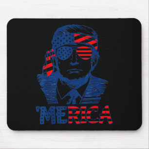 Mousepad Trump Happy 4 De Julho Trump American Flag