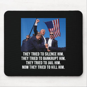 Mousepad Trump Lives, Trump Fight-briga - Luta 2024