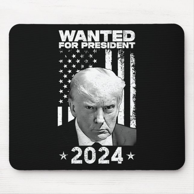 Mousepad Trump Mug Shot Desejado Para Os Eua. Presidente 20 (Frente)