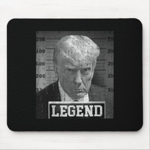 Mousepad Trump Mugshot Funny Donald Trump Legenda