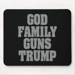 Mousepad Trump Patriótico Família Guns Trump