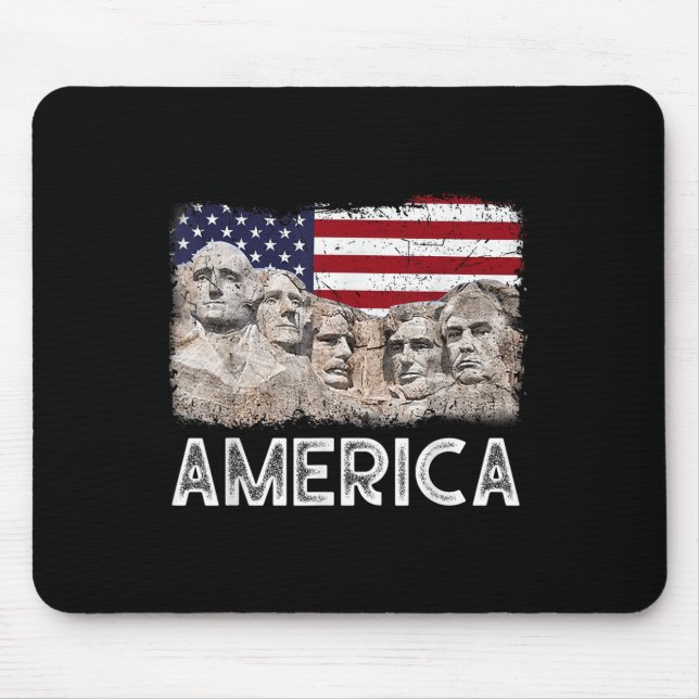 Mousepad Trump Presidente 45º Rushmore Monte Bandeira Ameri (Frente)