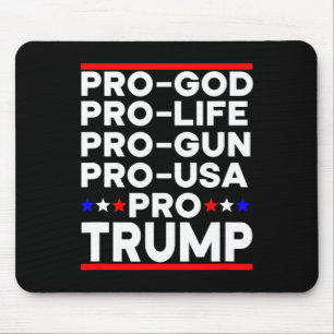 Mousepad Trump Pró Arma Pró Vida Pró Deus Pró EUA Republica