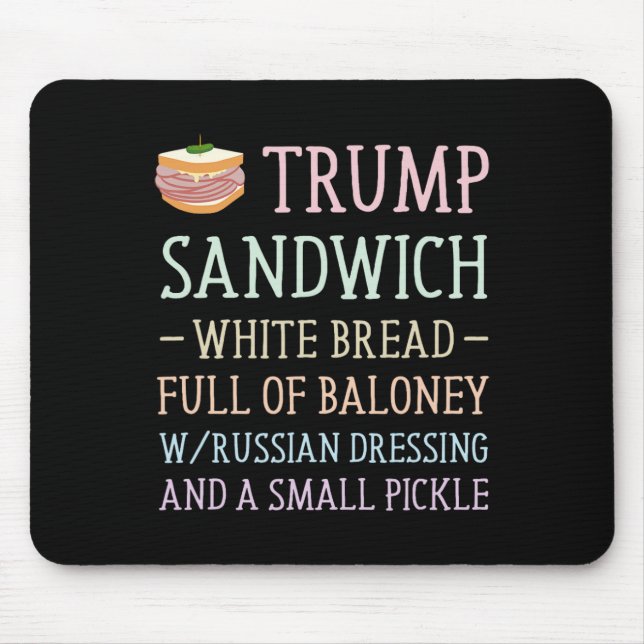 Mousepad Trump Sandwich Sinal Engraçado (Frente)