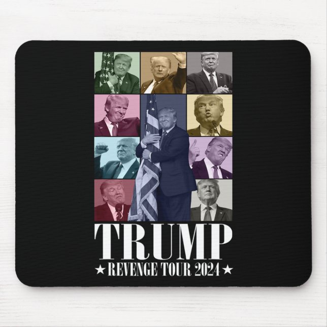 Mousepad Trump The Revenge Tour 2024 Engraçado (Frente)
