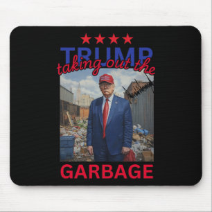 Mousepad Trump Tirando O Garbyge 2024 Engraçado Trump