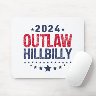 Mousepad Trump Vance 2024 Outlaw Hillbilly US Flag