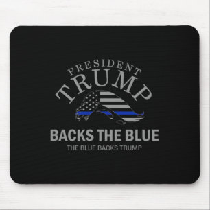 Mousepad Trump Verifica a Bandeira Azul Thin Blue Line Supo
