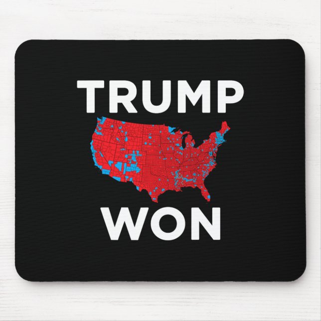 Mousepad Trump Won 2024 Mapa correto do resultado da eleiçã (Frente)