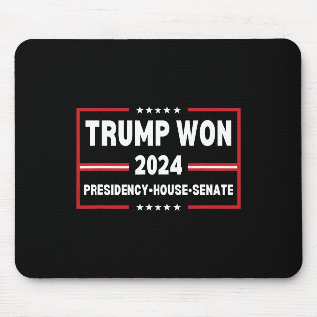 Mousepad Trump Won 2024 Presidente Câmara Senada Mega Repúb (Frente)