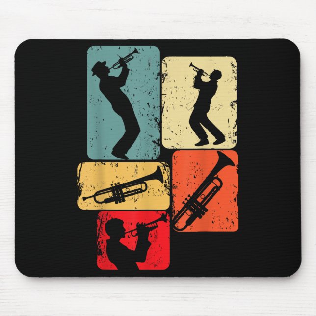 Mousepad Trumpet Trumpeter Jazz Musician Boys Men  (Frente)