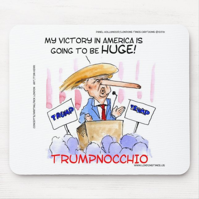 Mousepad Trumpnocchio Funny Donald Trump Itens (Frente)