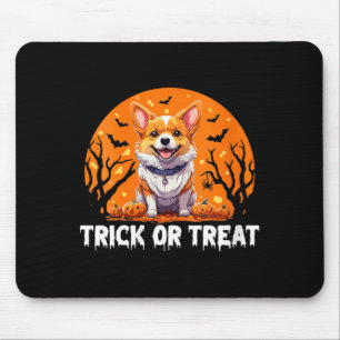 Mousepad Truque das Mulheres de Tratar no Halloween Cachorr