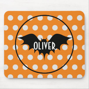 Mousepad Truque de Dia das Bruxas ou monograma personalizad
