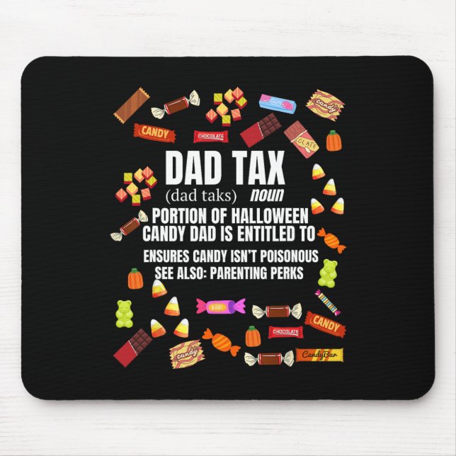 Mousepad Truque Fiscal Ou Tratar Doces Engraçado Sarcástico (Frente)