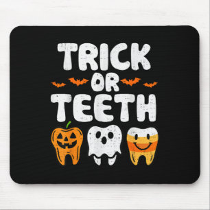 Mousepad Truque Ou Dentes De Halloween Engraçados Dentistas