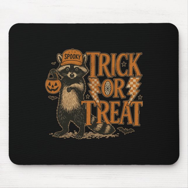 Mousepad Truque Ou Fera De Memória De Dia de as Bruxas engr (Frente)