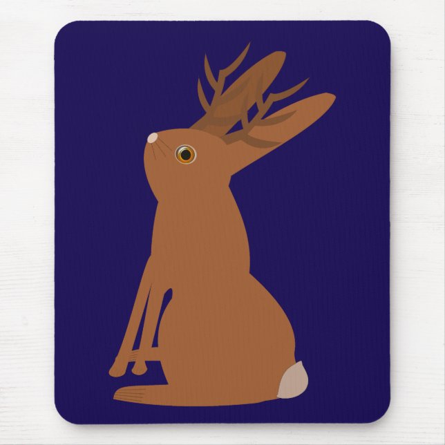 Mousepad Truque ou tratamento de Jackalope do Halloween (Frente)