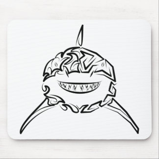 Mousepad Tubarão-branco-Excelente-tribal preto e branco