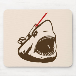 Mousepad Tubarão com um raio laser de Frickin