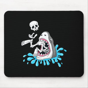 Mousepad Tubarão come esqueleto divertimos meninos do Dia d