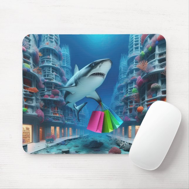 Mousepad Tubarão Comprado num Centro submarino (Com mouse)