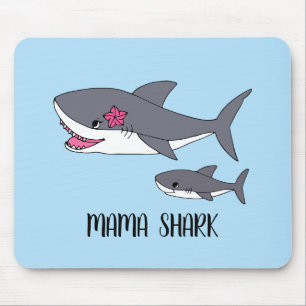 Mousepad Tubarão e tubarão-bebê