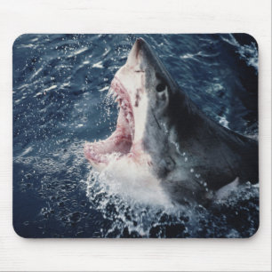 Mousepad Tubarão elevado com a boca aberta