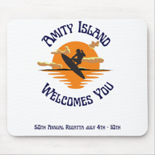 Mousepad Tubarão o filme Ilha Amity Saúda você