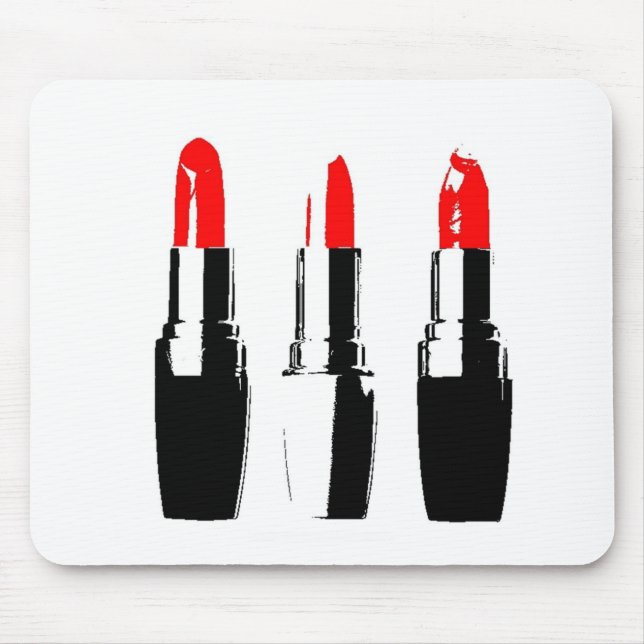 Mousepad Tubos Lipstick vermelhos (Frente)