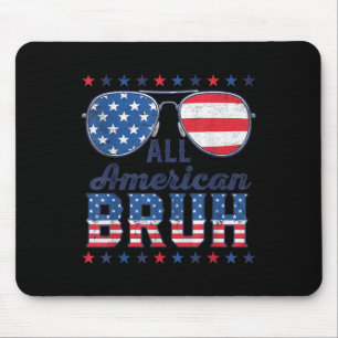 Mousepad Tudo Americano Bruh 4 De Julho Garotos Patriótico