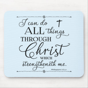 Mousepad Tudo através do Cristo - Philippians 4:13