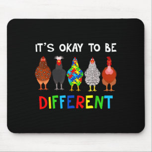 Mousepad Tudo Bem Ser Diferente Enigma Fofo Galinha Autismo