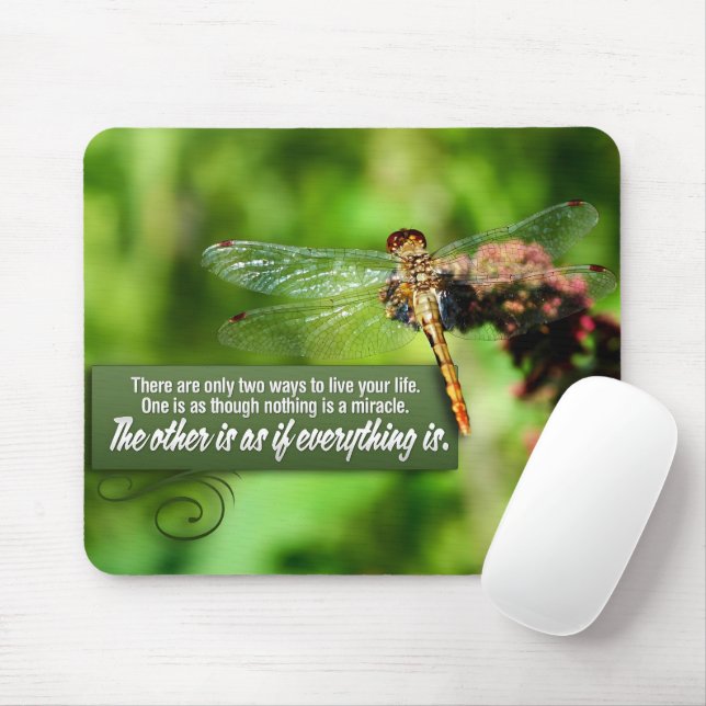 Mousepad "Tudo é um milagre", citação inspiracional (Com mouse)