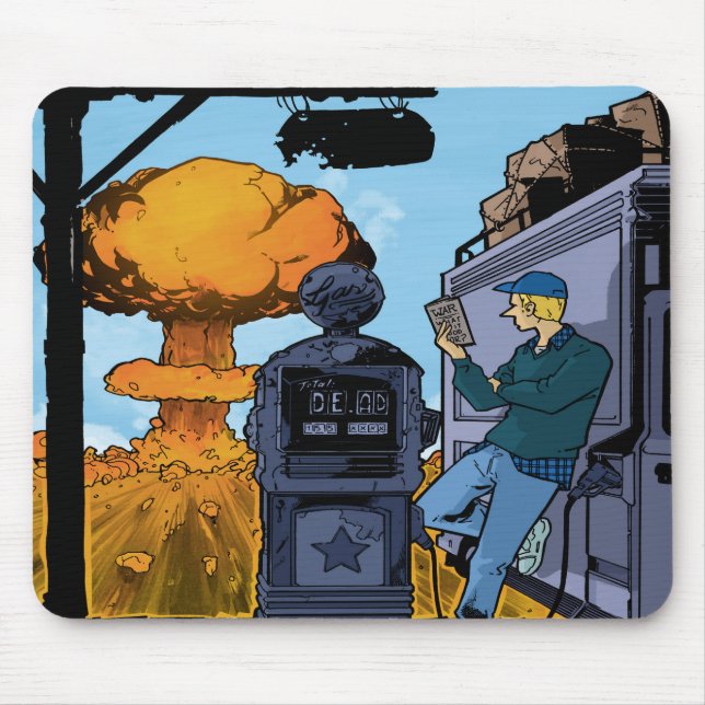 Mousepad Tudo ficará bem, botão do rato de arte (Frente)