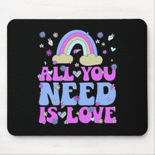 Mousepad Tudo que você precisa é amar os anos 60 e 70 Retro