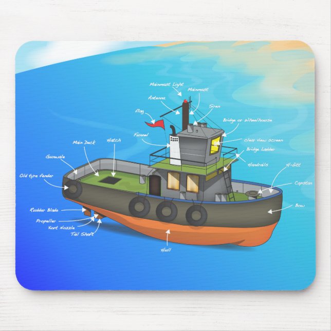 Mousepad Tug Boat (Frente)